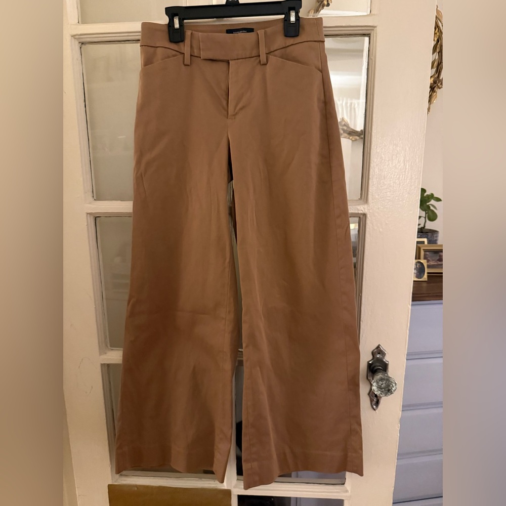 Banana Republic Tan Wide-Leg Trousers